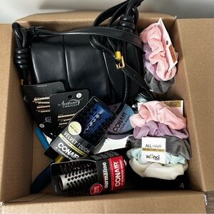 NWT  Black Rachel Zoe Handbag with Hair Accessories Bundle